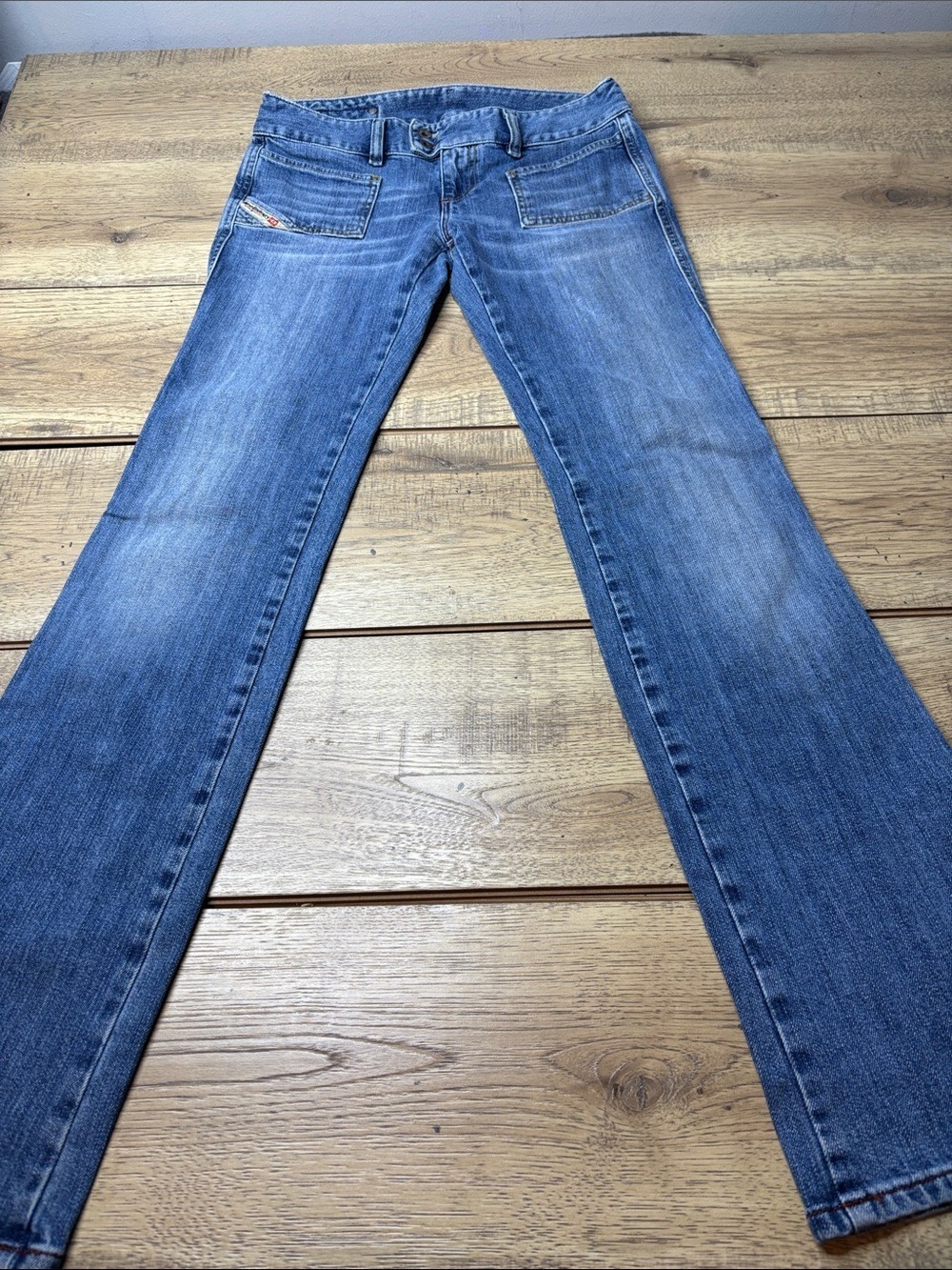 Diesel Women's Low Rise Hush Blue Boot-Cut Jeans Size 29